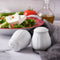 Retro Salt and Pepper Shakers, Set of 2, Porcelain